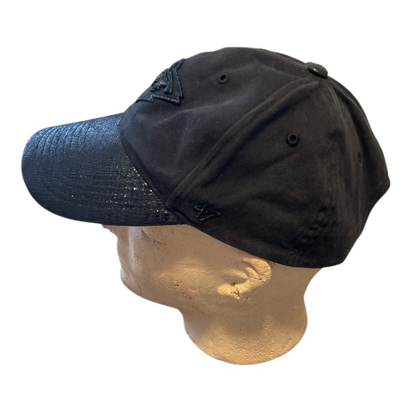 ‘47 Brand Womens Minnesota Wild Cap Hat Leather Bill, Black Out Logo & Adj Strap main image 7